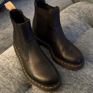 Black Dr. Martens Vegan Leather Chelsea Boots